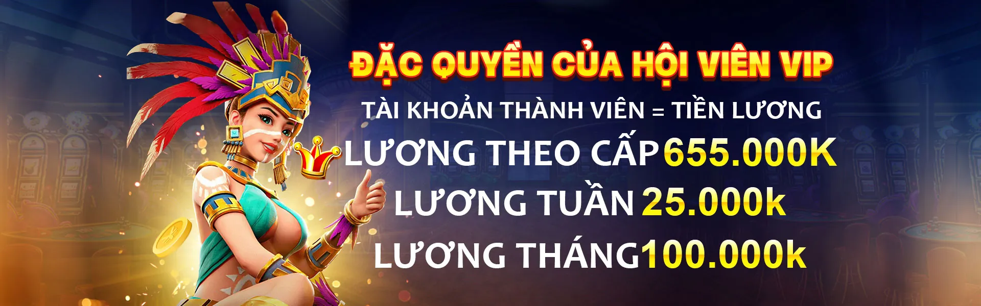 Thưởng nạp lại hàng tuần/tháng dành riêng cho VIP Sam86